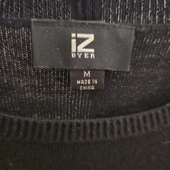 Iz Byer Black Long Sleeve Dress with Belt - Picture 2 of 2